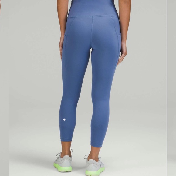 lululemon athletica Pants - Lululemon Wunder Train High-Rise Tight 25” Water Drop Blue Size 6 Pockets